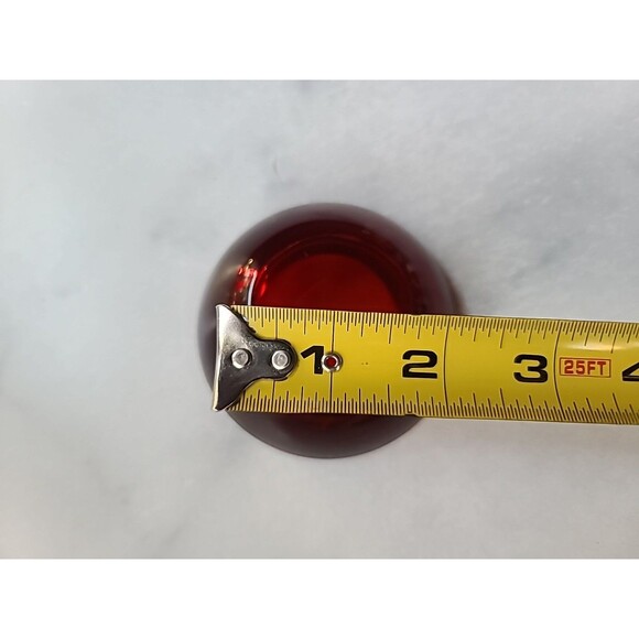 Vintage Red Glass Tea Light Candleholder - Picture 9 of 10